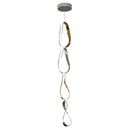 Gold And Silver Metal LED Dimmable Smart Enabled Chandelier