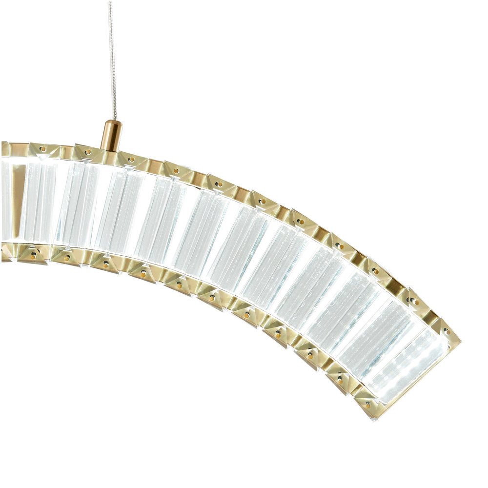 Gold And Clear Metal LED Dimmable Chandelier