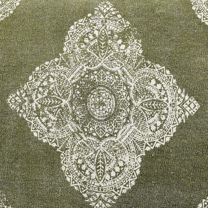 24" X 36" Stonewashed Sage Medallion Pillow Style Pet Bed With Removable Cover