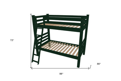 Green Queen Traditional Solid Wood Bunk Bed
