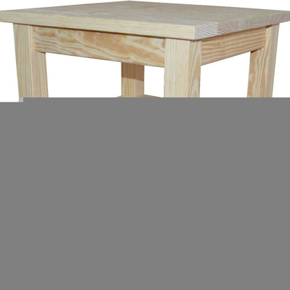 28" Tan Solid Wood Nightstand