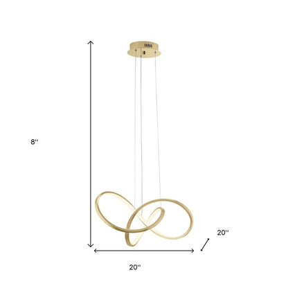 Gold Metal LED Dimmable Smart Enabled Chandelier