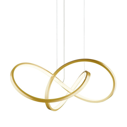 Gold Metal LED Dimmable Smart Enabled Chandelier