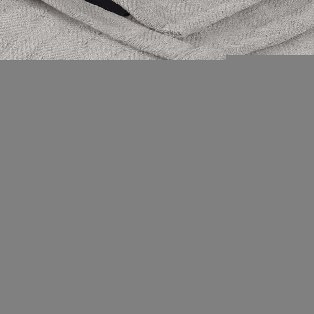 King Silver Cotton Cable Knit Blanket