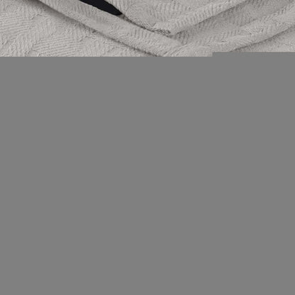 King Silver Cotton Cable Knit Blanket