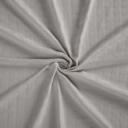King Silver Cotton Cable Knit Blanket