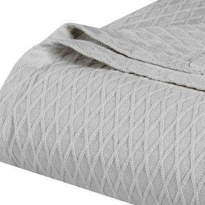 King Platinum Geometric Cotton Woven Blanket
