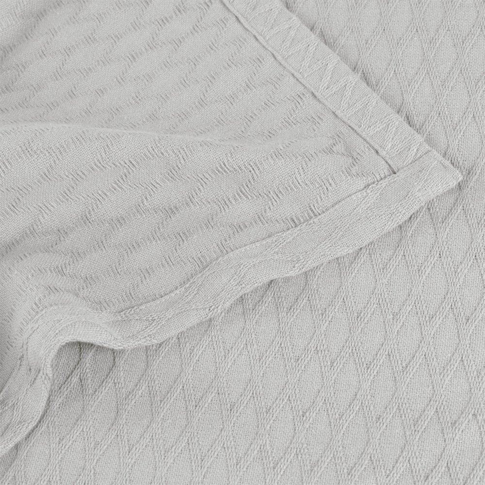 King Platinum Geometric Cotton Woven Blanket