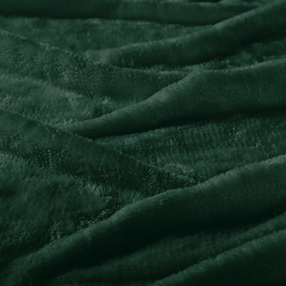Queen Jungle Green Fleece Knitted Plush Blanket