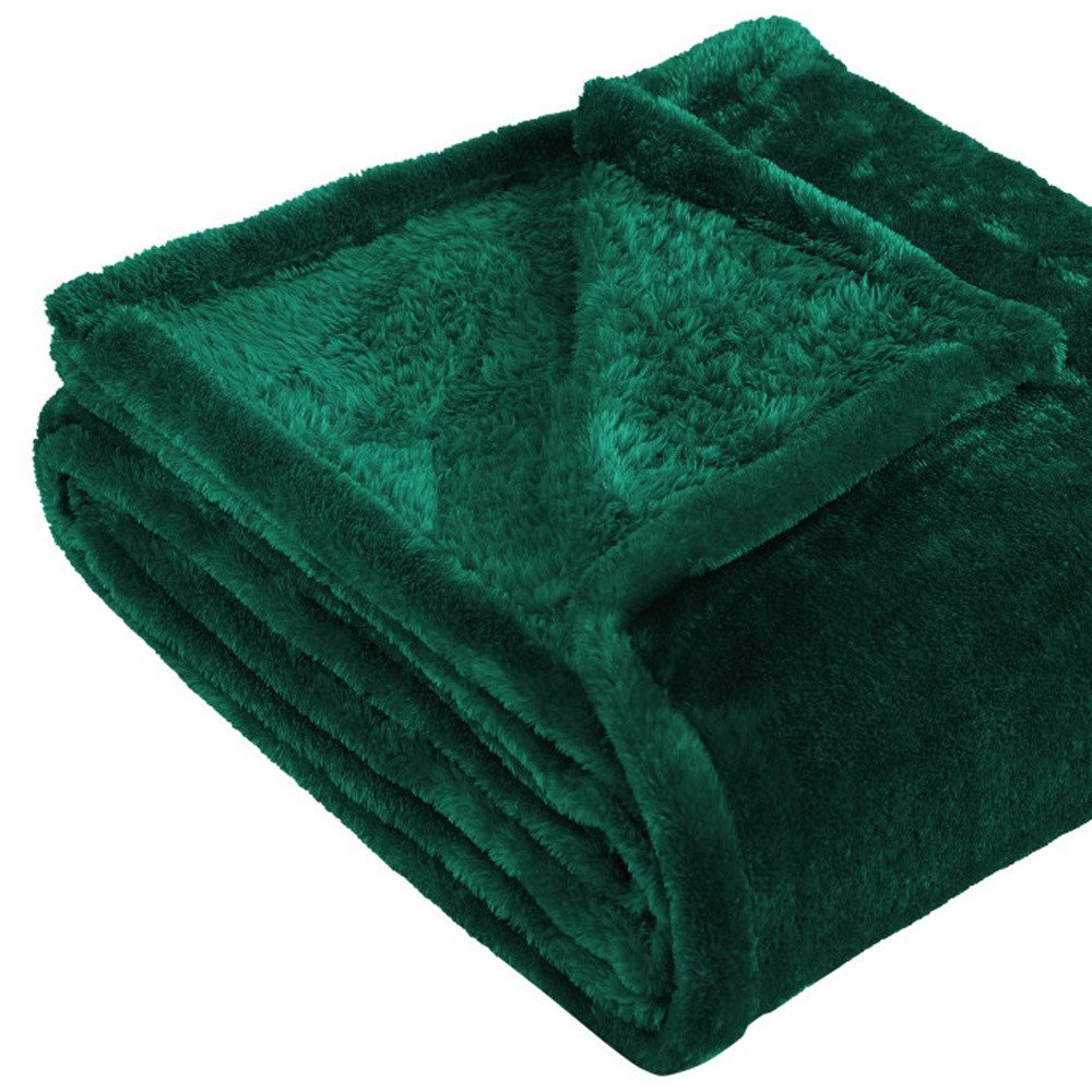 King Jungle Green Fleece Knitted Plush Blanket