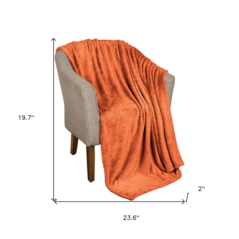 King Rust Flannel Knitted Plush Blanket