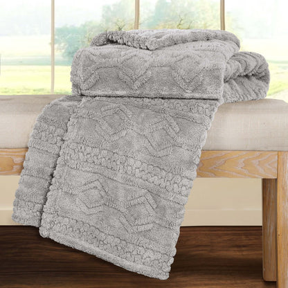 King Platinum Fleece Knitted Plush Blanket