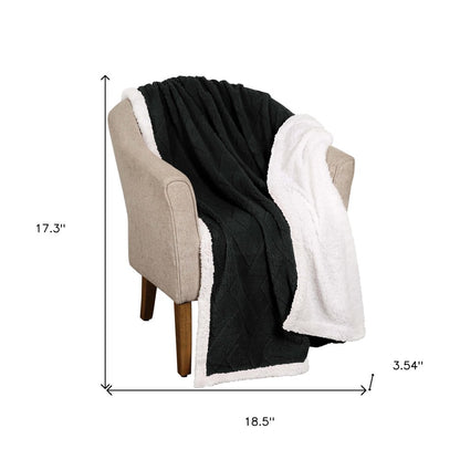 King Black Fleece Knitted Plush Blanket