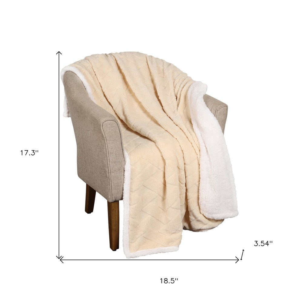 King Cream Fleece Knitted Plush Blanket