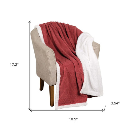 King Red And Orange Fleece Knitted Plush Blanket