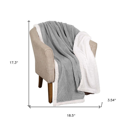 King Platinum Geometric Fleece Woven Plush Blanket