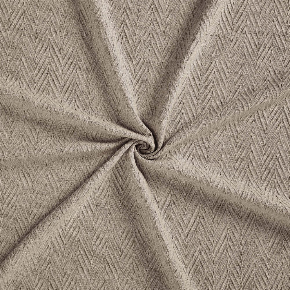 Queen Khaki Cotton Waffle Weave Blanket