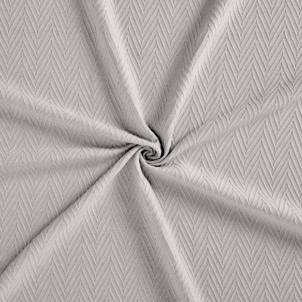 King Silver Cotton Waffle Weave Blanket