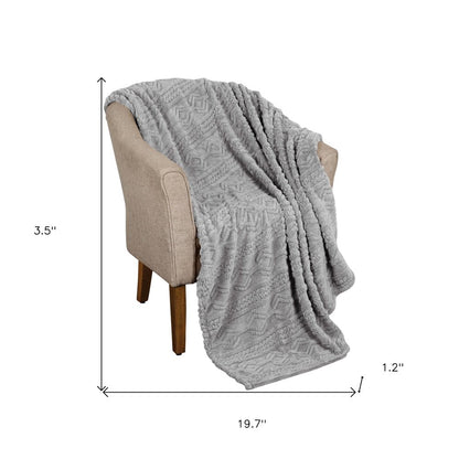 Queen Platinum Fleece Knitted Plush Blanket