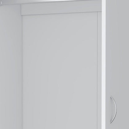 71" White Two Door Three Drawer Combo Dresser