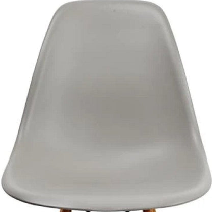 Set of Two Gray and Brown Wood and Heavy Duty Plastic Dining Side Chairs