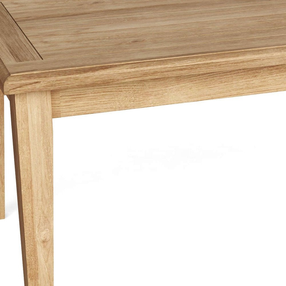 47" Natural Solid Wood Outdoor Coffee Table
