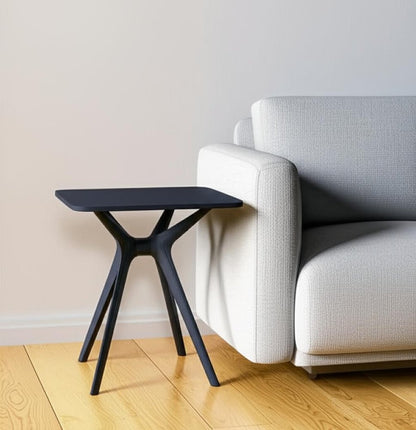 27" Black Heavy Duty Plastic Square End Table