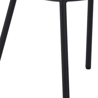 Ivory and Black Faux Fur Dining Arm Chair
