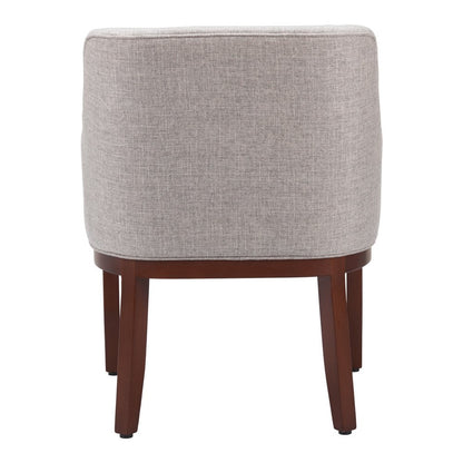 Gray and Brown Upholstery Dining Arm Chair