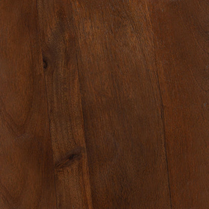 18" Walnut Solid Wood Round Pedestal End Table