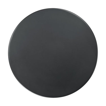20" Black Iron Round Pedestal End Table