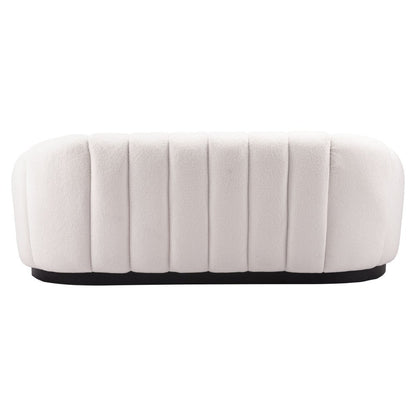 85" Cream Curved Sofa