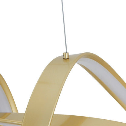 Gold Metal LED Dimmable Smart Enabled Chandelier