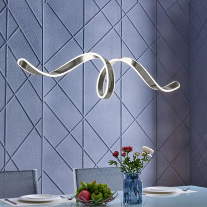 Silver Metal LED Dimmable Chandelier