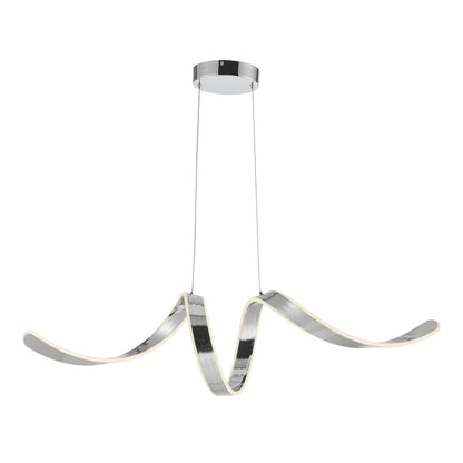 Silver Metal LED Dimmable Smart Enabled Chandelier
