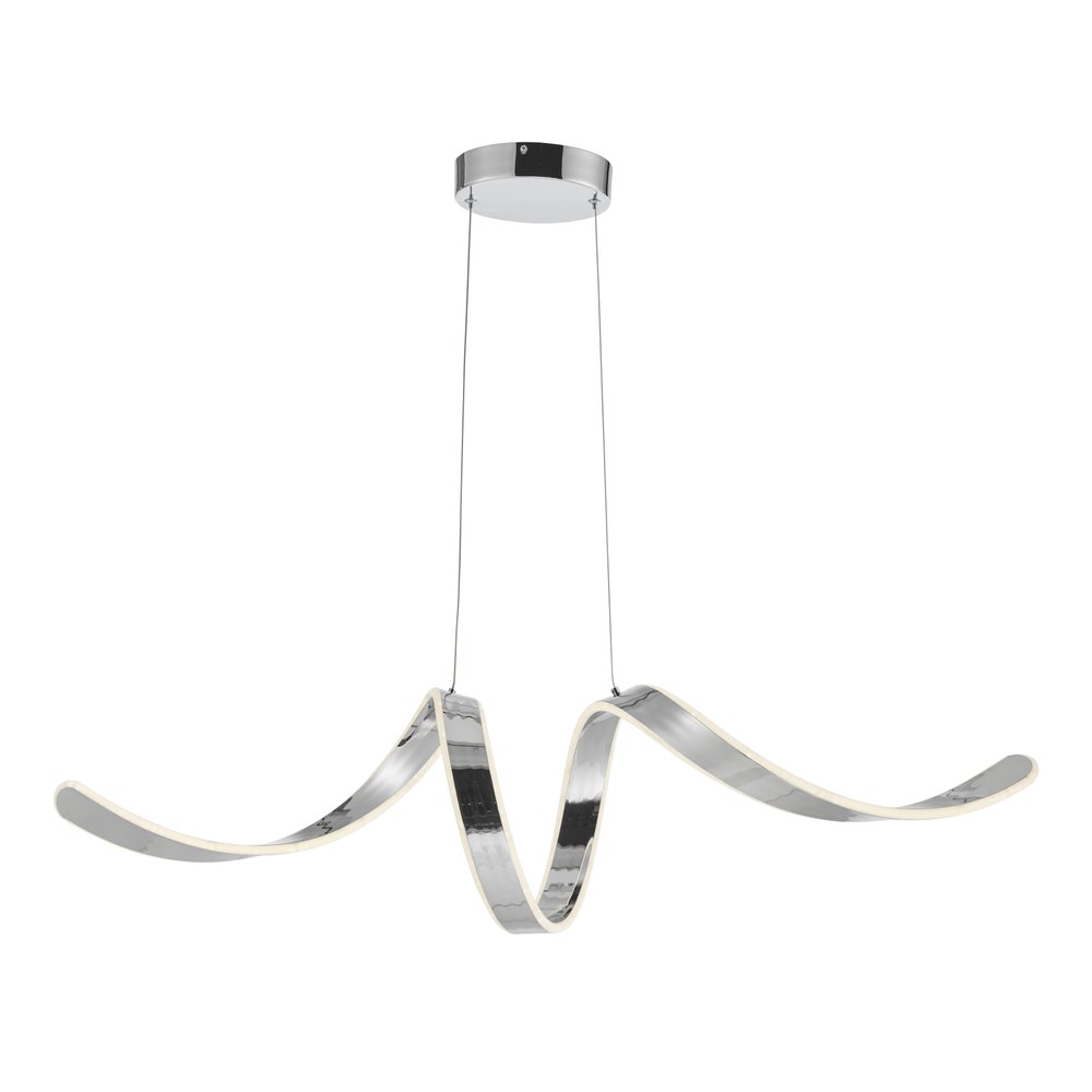 Silver Metal LED Dimmable Smart Enabled Chandelier