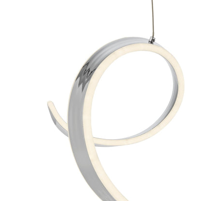 Silver Metal LED Dimmable Smart Enabled Chandelier