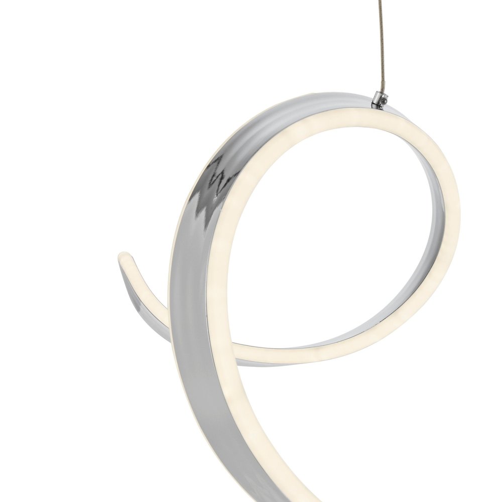 Silver Metal LED Dimmable Smart Enabled Chandelier