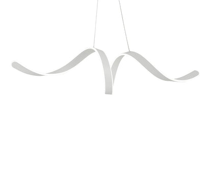 White Metal LED Dimmable Smart Enabled Chandelier