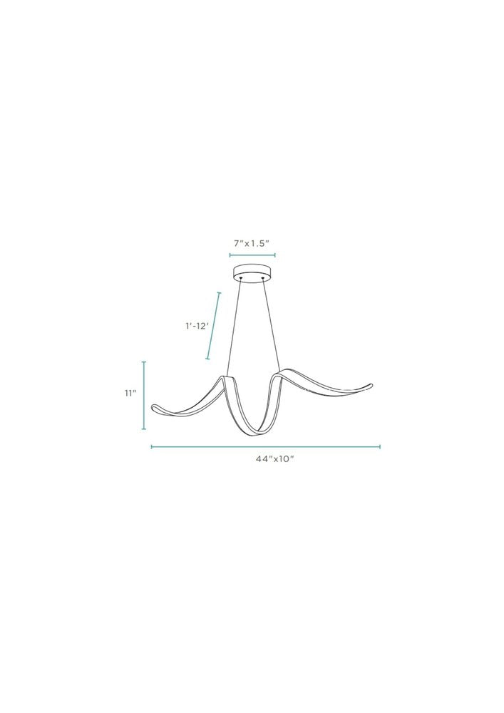 White Metal LED Dimmable Smart Enabled Chandelier