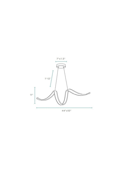 White Metal LED Dimmable Smart Enabled Chandelier