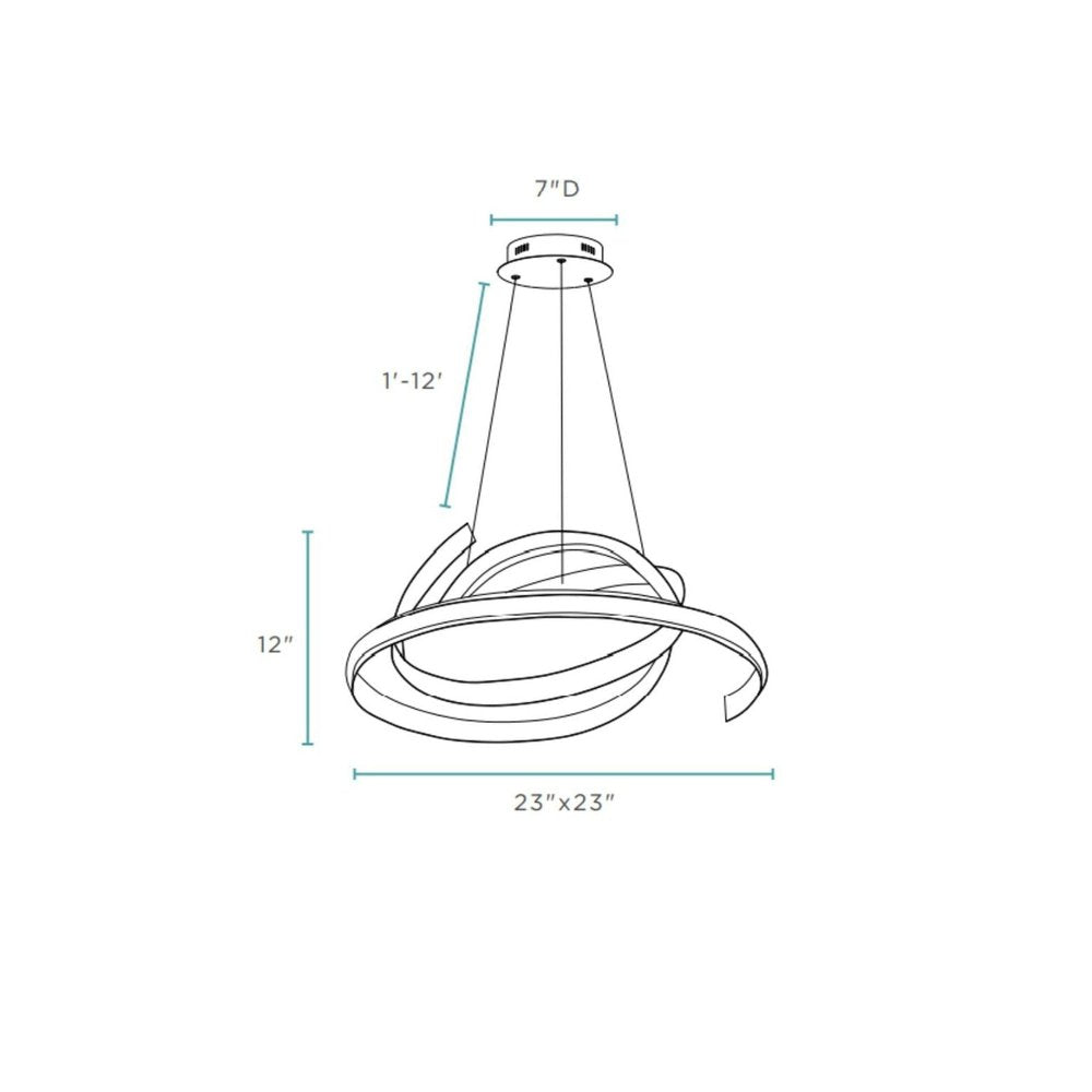Silver Metal LED Dimmable Chandelier