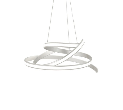 Silver Metal LED Dimmable Smart Enabled Chandelier