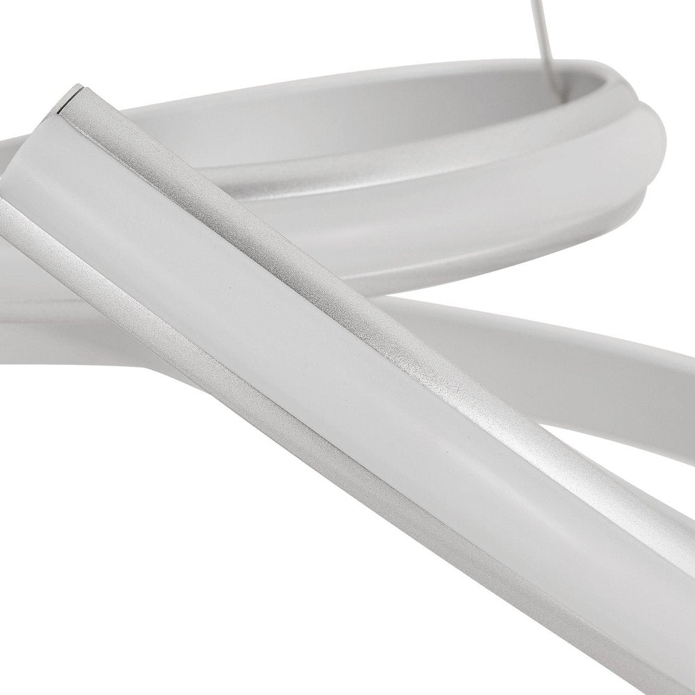 Silver Metal LED Dimmable Smart Enabled Chandelier