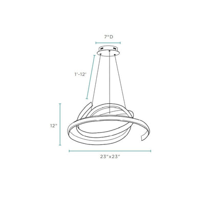 Silver Metal LED Dimmable Smart Enabled Chandelier