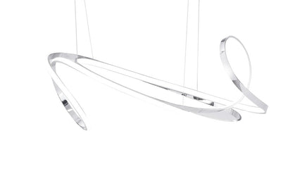 Silver Metal LED Dimmable Chandelier