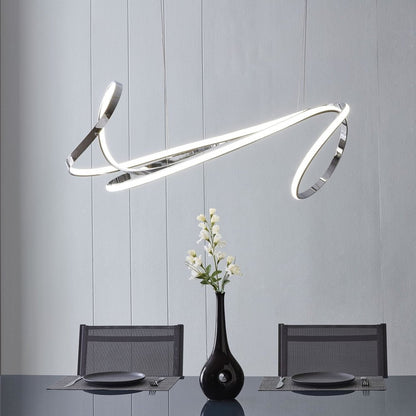 Silver Metal LED Dimmable Chandelier