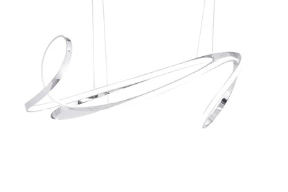 Silver Metal LED Dimmable Chandelier