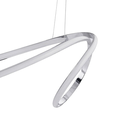 Silver Metal LED Dimmable Chandelier