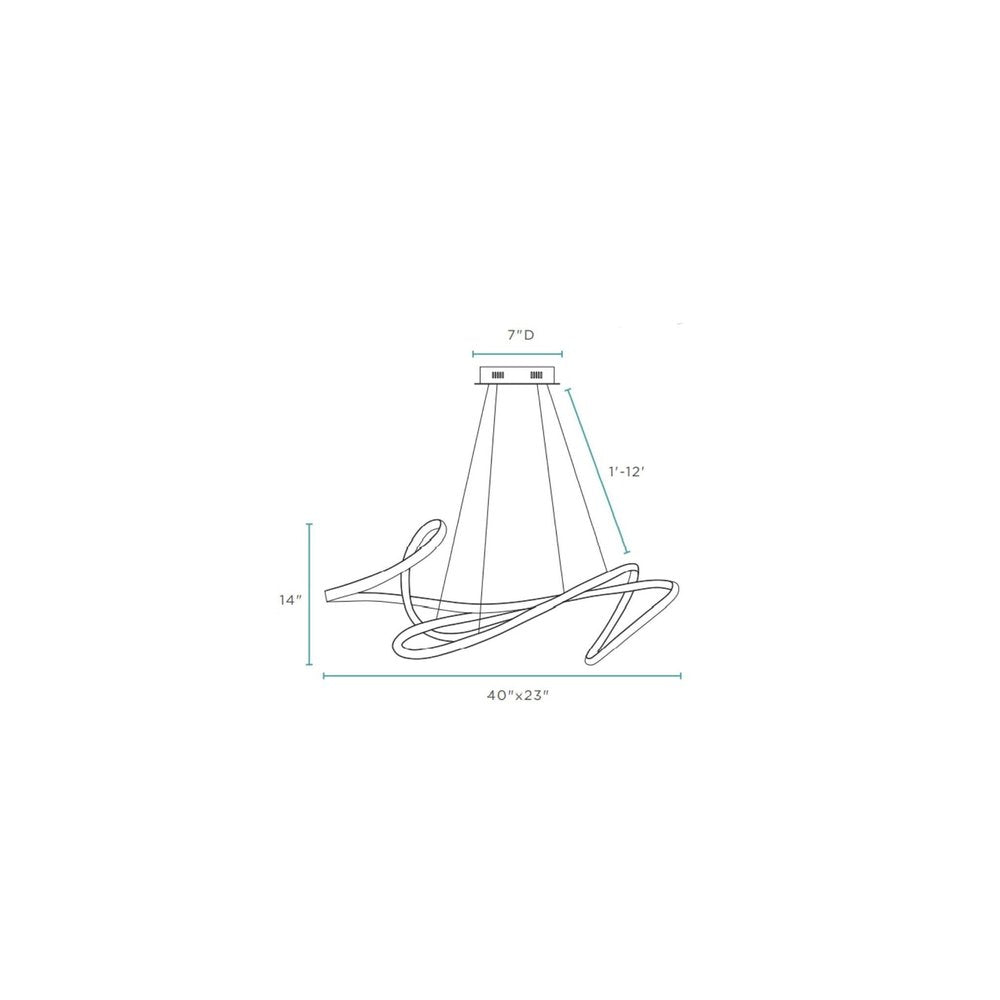 Silver Metal LED Dimmable Chandelier